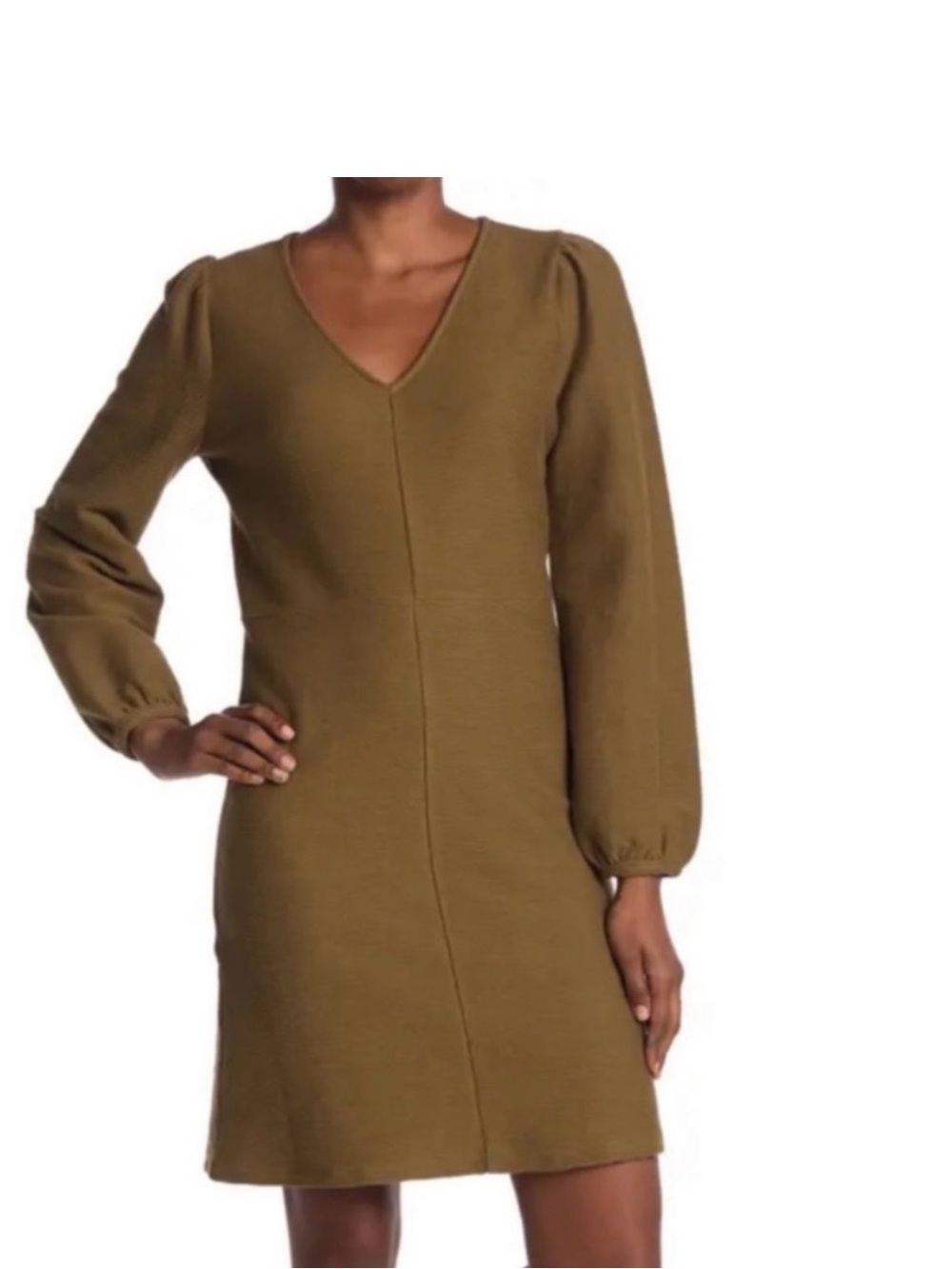 Madewell Green Textured Balloon Sleeve Dress Size Small NWT